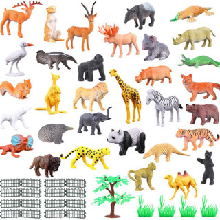 兒童玩具模擬玩具 軟膠兒童動物園模擬實心恐龍動物模型套裝老虎獅子男女孩玩具玩偶