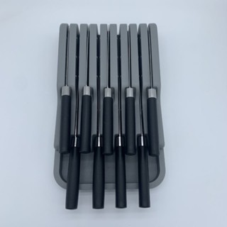 【1225人好評】新款中式菜刀架水果刀具架刀具分隔整理架 抽屜式刀架收納架廚房