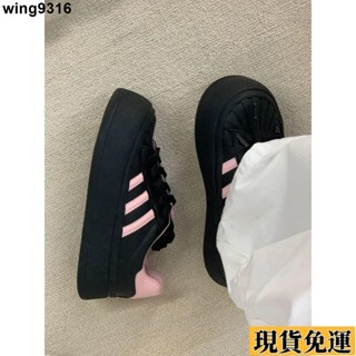 🌸臺灣限時低價🌸 德訓鞋女2025新款百搭厚底增高休閑鞋圓頭厚底松糕鞋小黑鞋板鞋潮 休閒鞋女 厚底板鞋女 復古休閒鞋
