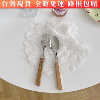ins韓版簡約復古木質小勺子創意蛋糕勺餐具生活用品不鏽鋼勺子