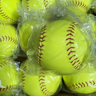 【臺灣出貨】【免運熱銷】羽球拍softball 壘球12寸標準 牛皮 PVC 二層皮可定棒球訓練比賽專業
