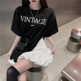 【爆火🔥高品質】2025年新款女套裝短袖字母印花上衣+小眾設計感半身裙兩件套春季