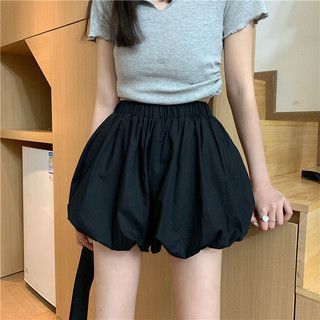 𝑳𝒊𝒕𝒕𝒍𝒆 雲朵花苞褲裙女 夏季高腰顯瘦南瓜褲 蓬蓬褲 韓版高腰a字休閒泡泡燈籠短褲 女生短褲 女裝