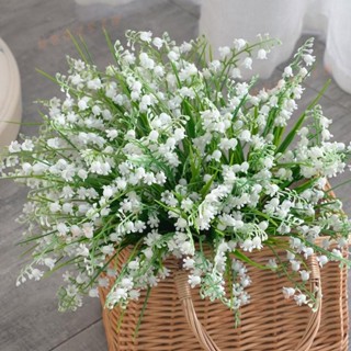 花蓮免運♕5 分支人造花百合谷花束滿天星花花束婚禮塑膠人造花