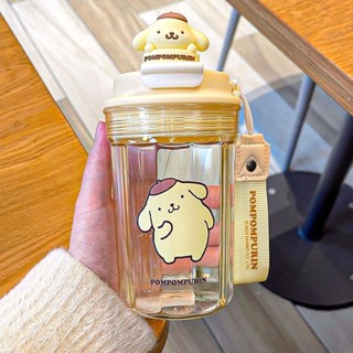 🌸新品🌸三麗鷗帕恰狗布丁狗水杯高顏值塑膠杯子夏天便攜可愛耐高溫水杯
