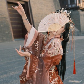 古風摺扇 摺扇 手扇 漢服扇子 舞蹈扇 折疊扇 新品折疊扇子女夏季新中式古風旂袍漢服兒童道具跳舞扇隨身攜帶