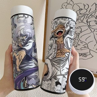臺灣熱銷｜海賊王路飛尼卡智慧保溫杯大容量不銹鋼便攜高顔值測溫度顯示水杯｜免運