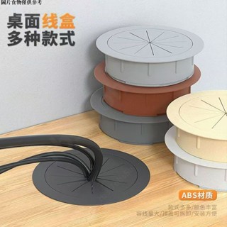 【桃園發貨 24H發】購滿199出貨 臺灣熱銷 電腦桌辦公桌穿線盒 電源線孔蓋 桌面裝飾 圈書桌過線盒 ABS塑膠圓孔