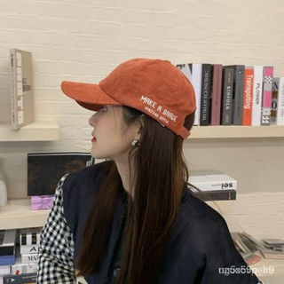 🚚臺灣有貨🚚燈芯絨帽 韓版ins帽子百搭字母棒球帽女鞦春季休閒燈芯絨鴨舌帽男潮遮陽帽 R6IQ OOEG