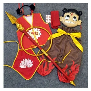 哪吒衣服兒童魔童降世男孩女孩COS角色扮演節日表演動漫同款套裝
