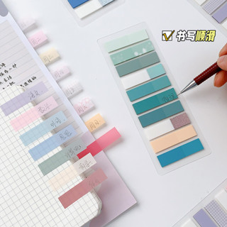 【新品推薦】歐式莫蘭迪金色網紅標記便利貼學生用分類索引貼紙粘性指示小條貼