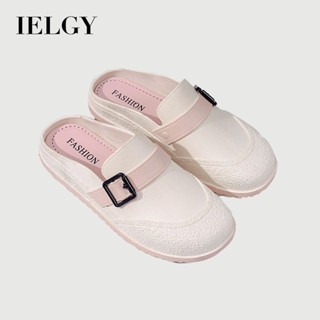 IELGY 半拖鞋包頭涼鞋女新款夏季時尚休閒平底一腳蹬