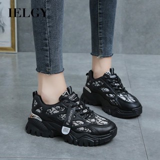 IELGY 復古厚底透氣休閒女運動鞋