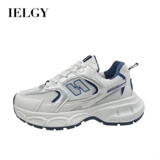 IELGY 老爹鞋女夏季2025時尚輕便厚底白色網面透氣韓版運動鞋