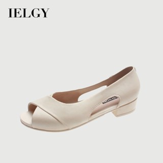 IELGY 釣魚嘴涼鞋女夏季防水2025新款百搭坡跟