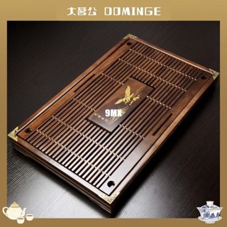 新實木茶盤儲水排水盤竹製陶瓷功夫茶具套裝家用辦公茶臺實木茶盤儲水排水盤竹陶瓷功夫茶具家用-9MX