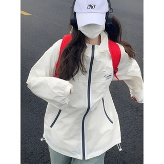 【新店福利價】機能風戶外衝鋒衣防曬衣女夏季新款寬鬆輕薄透氣外套連帽防曬服潮