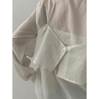 Codibook｜韓國 DAILYJOU 文青風直條紋襯衫式上衣［預購］雪紡襯衫 女裝