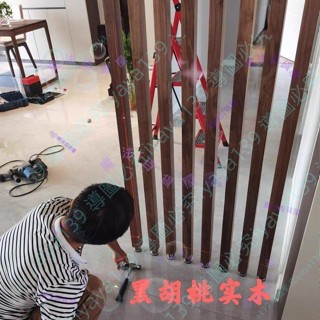 可開發票定製簡約免打孔木條隔斷裝飾實木立柱屏風格柵 隔斷 客廳入戶玄關🦋