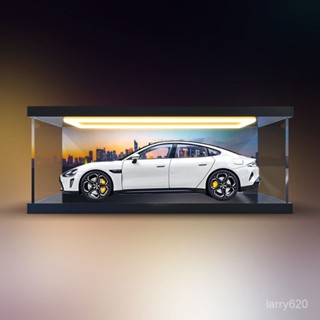 帶燈+開門款 1:18汽車模型 小米su7車模展示盒 展示盒 亞克力迴型燈展示 公仔展示盒 樂高展示盒 公仔盒 亞克力