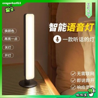 呱呱家🐸智慧語音小夜燈 usb插電式臥室床頭人工LED燈 聲控辦公家用夜光檯燈