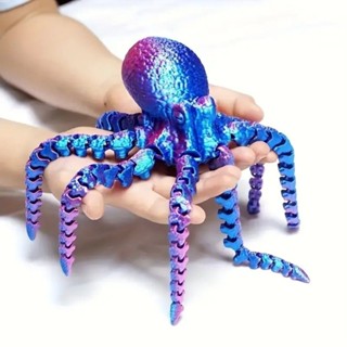 3D列印 章魚 可活動關節玩具 八爪魚裝飾 3d列印玩具 關節可動玩偶 3D列印八爪魚 創意3D列印