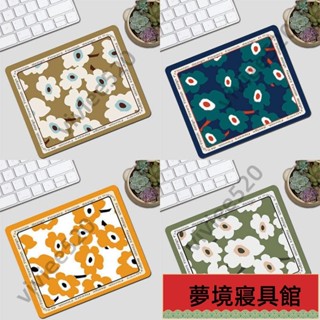 滑鼠墊 設計師花朵碎花創意桌墊 滑鼠墊 防水加厚鎖邊防滑辦公桌墊小號護腕墊