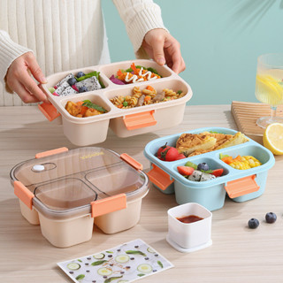 【新品推薦】飯盒上班族微波爐加熱專用便當盒分隔型日式帶飯餐盒保鮮盒食品級