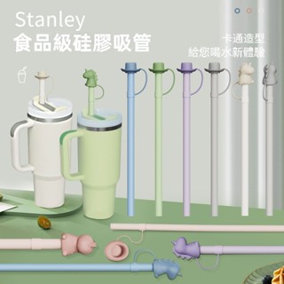 現貨 加長吸管含帽 30cm吸管 stanley40OZ吸管 斯坦利冰霸杯子吸管 吸管帽 史丹利吸管 矽膠吸管 環保吸