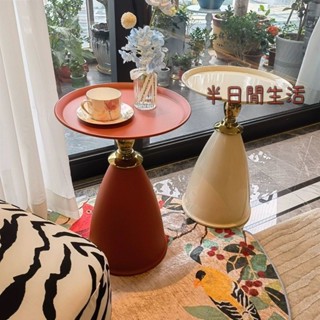 茶邊幾 沙發邊桌 小茶几 邊幾 床邊桌 陽臺桌 咖啡桌 北歐沙發邊櫃客廳家用小茶幾現代簡約角幾鐵藝床頭邊幾陽臺小圓桌