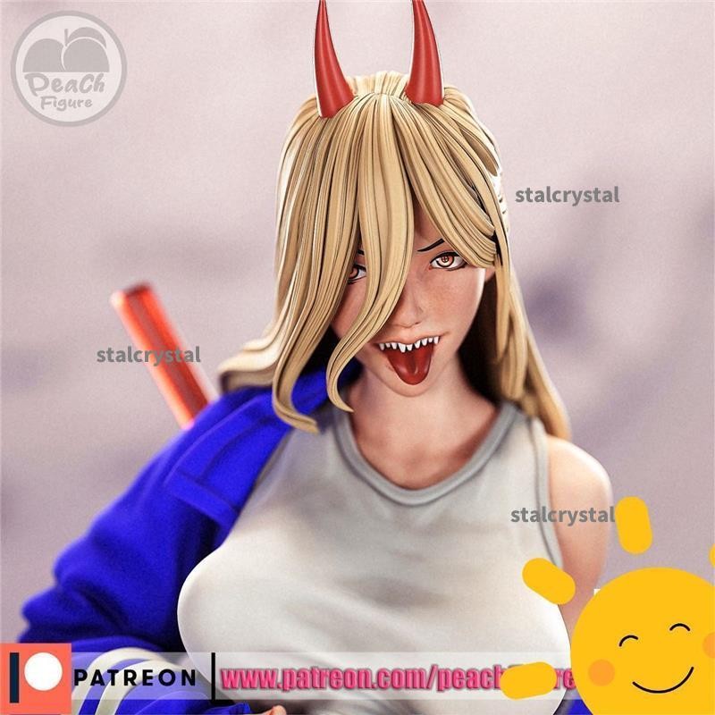 獨家gk白模電鋸人 帕瓦3d打印模型白模上色練習高顏值😎雕塑 雕塑 雕塑😎
