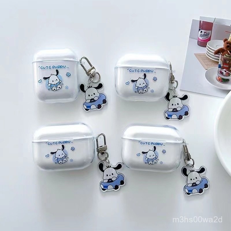 新款✨免運✨AirPods 保護殼 适用苹果AirPods4耳机壳Pro2蓝牙耳机1/2代透明卡通玉桂狗保护套