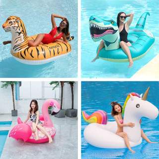 火烈鳥遊泳圈女網紅鯨魚充氣水上坐騎成人大人大黃鴨躺椅浮排浮排成人浮排 兒童浮排 夏日必備 彩虹馬 天馬 造型浮排 遊泳圈