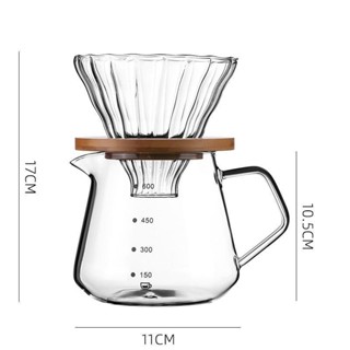 咖啡工具 手沖咖啡壺咖啡濾杯滴漏壺過濾器帶刻度冷萃杯美式玻璃分享壺套裝