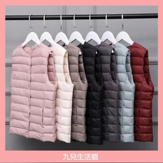 輕羽絨保暖背心圓領v領馬甲背心中大碼坎肩外套