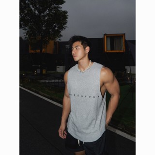 精品優選✨4.7✨夏季洛杉磯街頭美式運動休閒背心男裝上衣熱燙印花健身螺紋背心