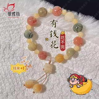 臺灣爆款🌺鵰刻蓮花菩提手串女款轉運文玩佛珠盤玩真品念珠菩提子手鏈