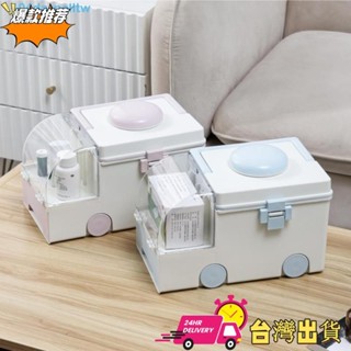 【限時特賣】救護車收納箱,大容量卡通片藥箱,雜物箱塑膠折疊式多功能的藥盒戶外的