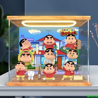 潮玩收納空間#回燈透明展示盒適用52TOYS蠟筆小新早古小土豆手辦盲盒擺件禮物
