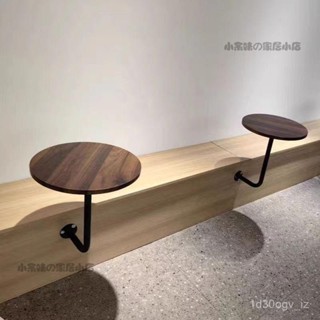 免運 現代奶茶飲品店蛋糕店咖啡廳網紅款壁裝小圓桌 靠牆壁掛桌 卡座桌子 咖啡桌 牆上桌子 AM2N