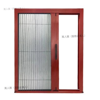 【全臺客製化發貨總價私訊客服】風琴式低軌紗門窗伸縮 隱形折疊紗窗門熟餐車紗網防蚊折疊紗門