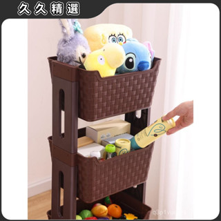 【臺灣出貨】小推車置物架家用多層客廳廚房零食蔬菜玩具可移動帶輪收納置物架