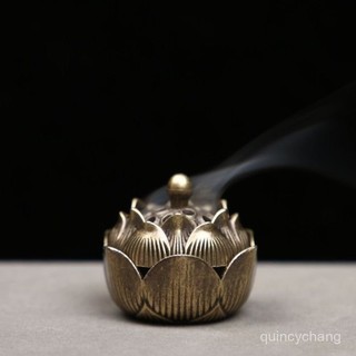 🔥臺灣熱銷🔥 創意盤香爐 蓮花小香爐 家用室內香道禪意小香爐 盤香小香爐 蓮花迷你小香爐 中式合金古銅色小香爐 小號香爐