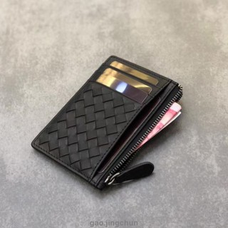 桃園發貨🚚『卡包』免運 [歐美風格]MCBV牛皮手工編織超薄 卡包 真皮男女通用名片夾零錢包卡夾駕照包潮