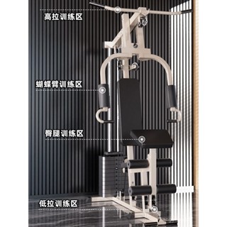 【工廠熱銷】研博健身器材家用多功能一體高位下拉單人站綜閤訓練器組閤健身房 LI4W