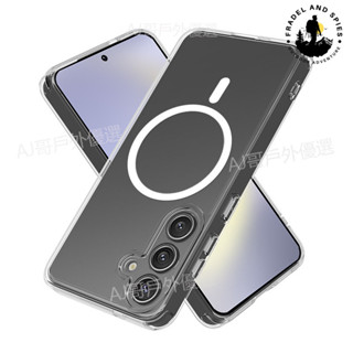 🌟臺灣熱賣🌟 適用 新款三星S21U 磁吸手機殻 防摔 tpu+pc透明硬套 2in1 透明精孔