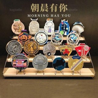 🔥臺灣出貨🔥免運🔥Keep獎牌馬拉松獎牌展示架運動獎牌框實木收納架整理盒創意擺件 kogiselle1