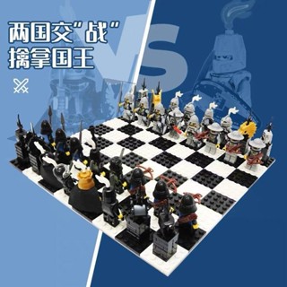 古代積木 國際象棋相容樂高 積木 古代士兵骷髏人仔兒童節日生日禮物拼裝玩具