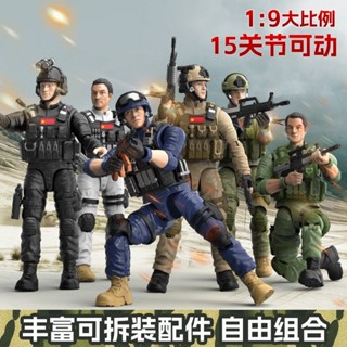 可動兵人 模型 模擬兵人軍事模型軍人兵團手辦關節可動玩偶套裝男孩兒童玩具