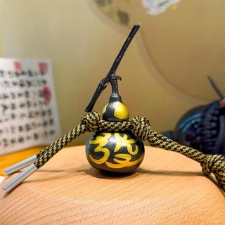 😀限時5折😀免運 國潮古風原木黑金葫蘆鑰匙扣汽車掛飾揹包書包掛件配飾小禮物男生